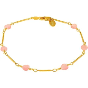 Pink Hearts Anklet