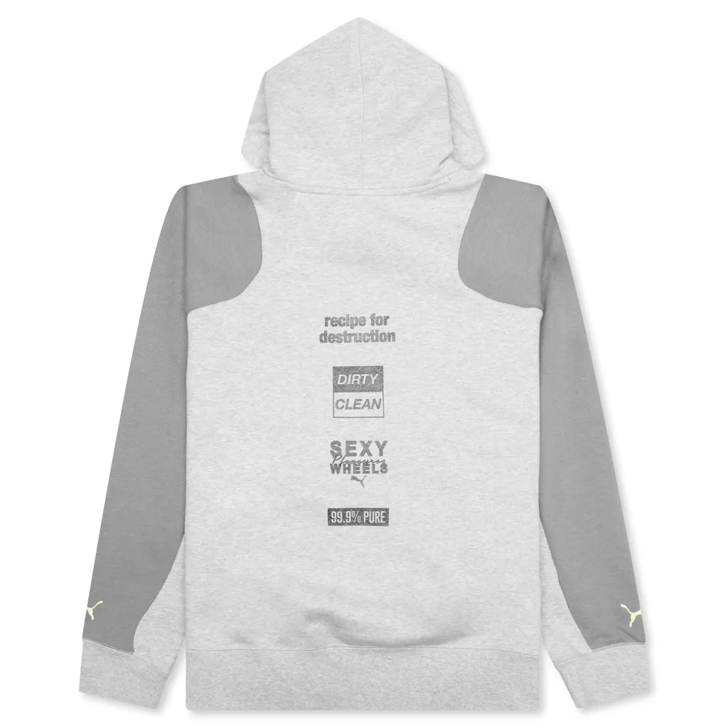 Puma x Pleasures Light Grey Heather Hoodie - Stylish & Comfortable Streetwear Essentials