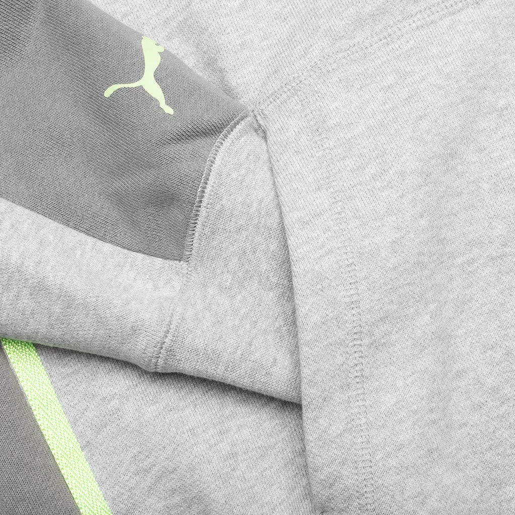 Puma x Pleasures Light Grey Heather Hoodie - Stylish & Comfortable Streetwear Essentials