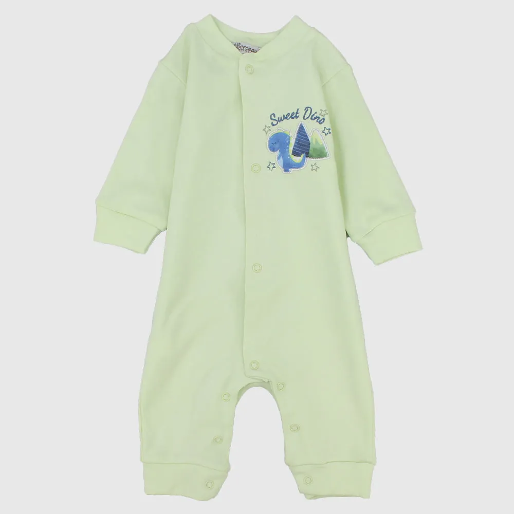 "Sweet Dino" Long-Sleeved Footless Onesie