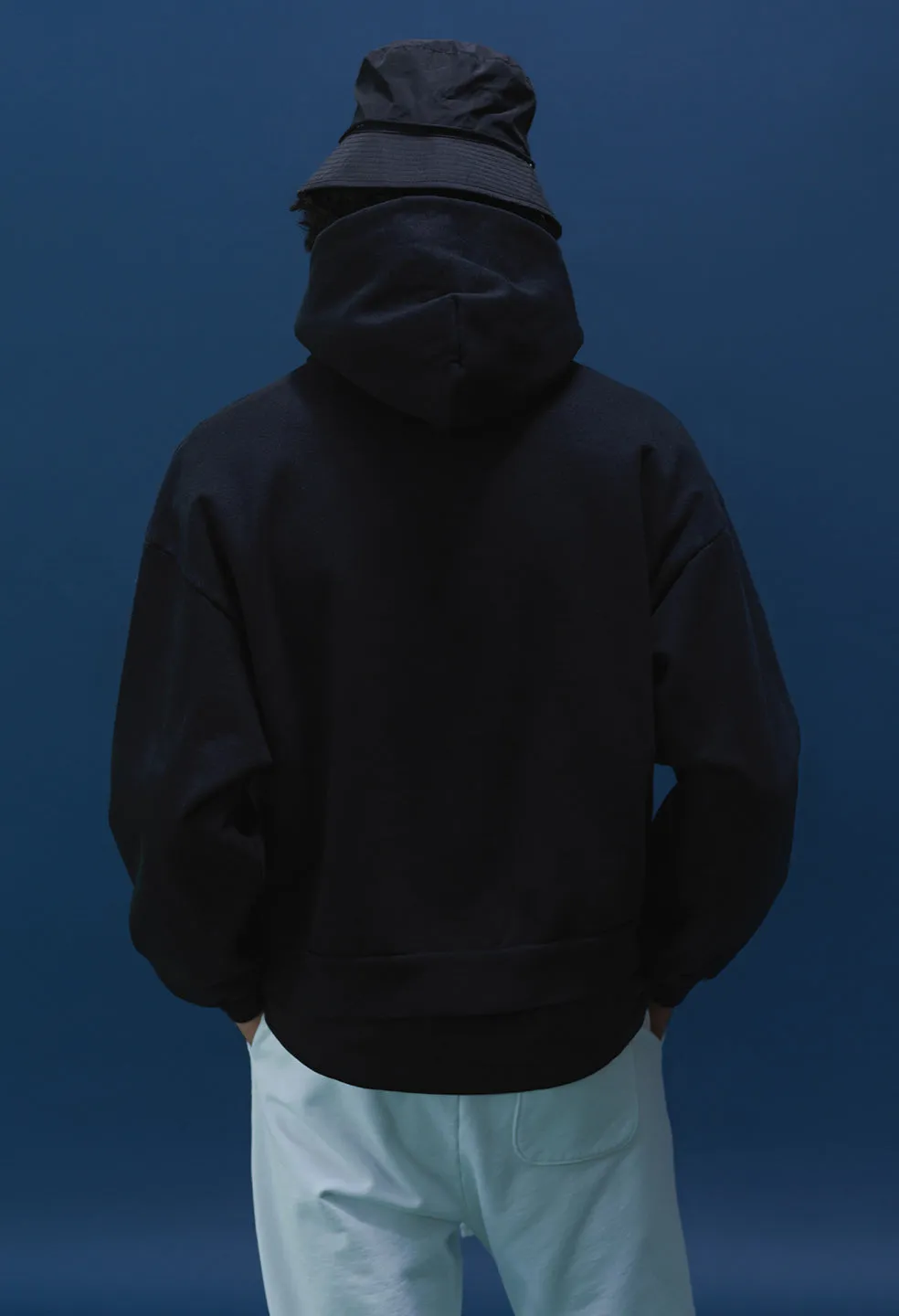 Replica Oversized Cropped Hoodie / Black