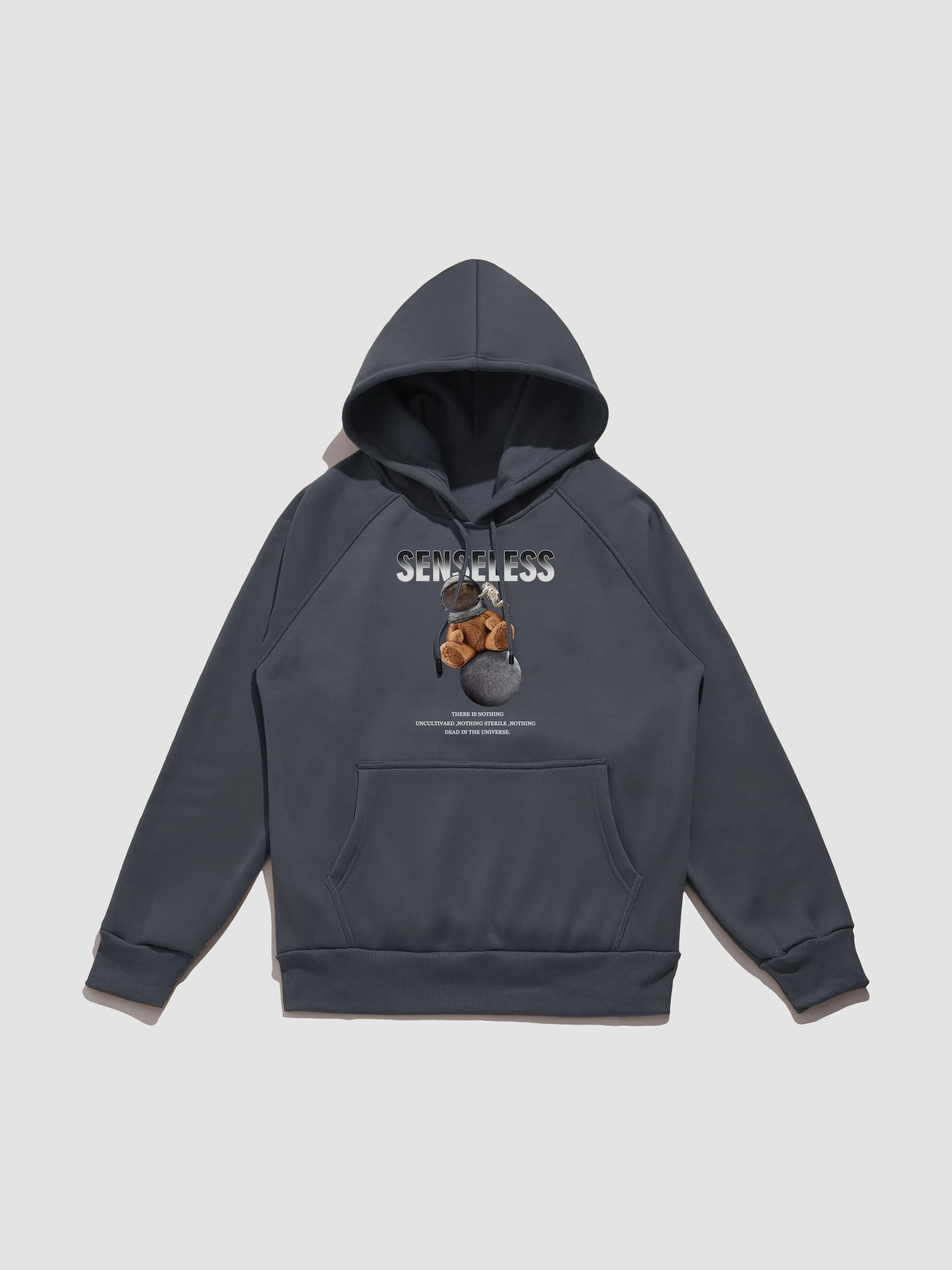 Space Bear Print Hoodie