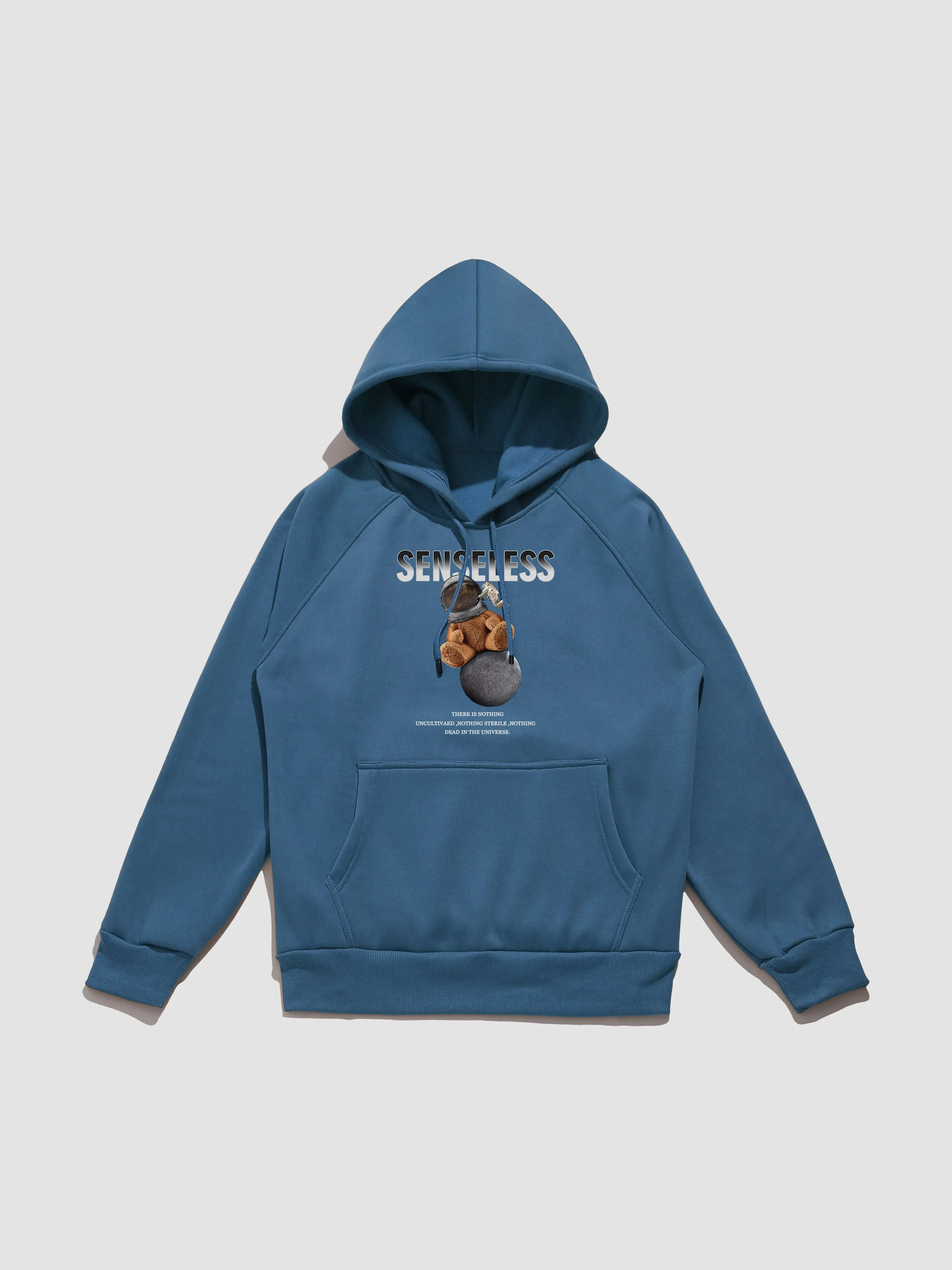 Space Bear Print Hoodie