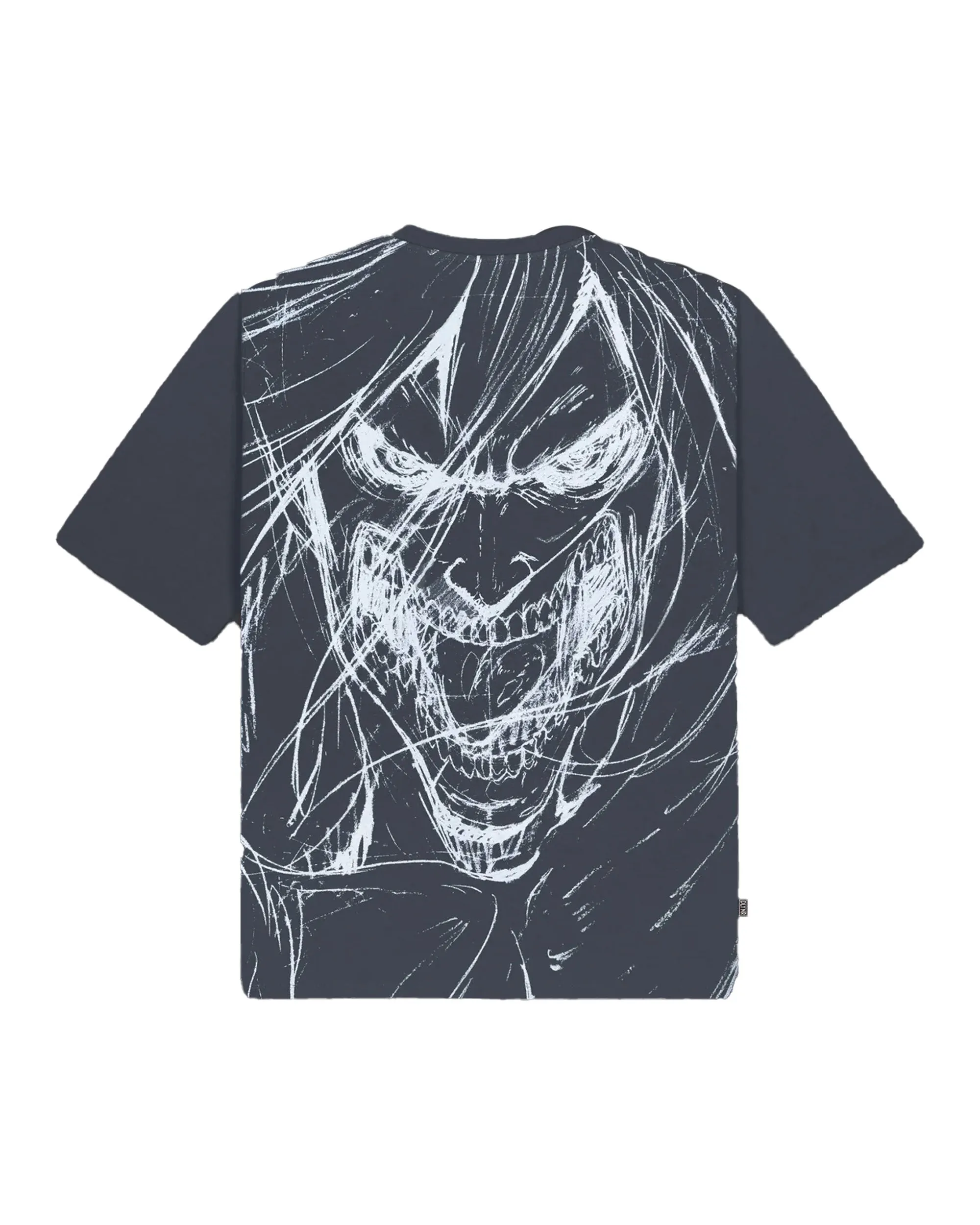 T-Shirt Uomo Dolly Noire Attack Titan Sketch Over Kimono Grey