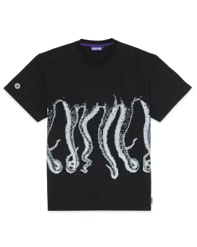 T-Shirt Uomo Octopus Censored Outline Tee Nero