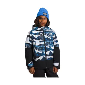 The North Face Kids' Freedom Insulated Jacket - Optic Blue Mountain Traverse Print