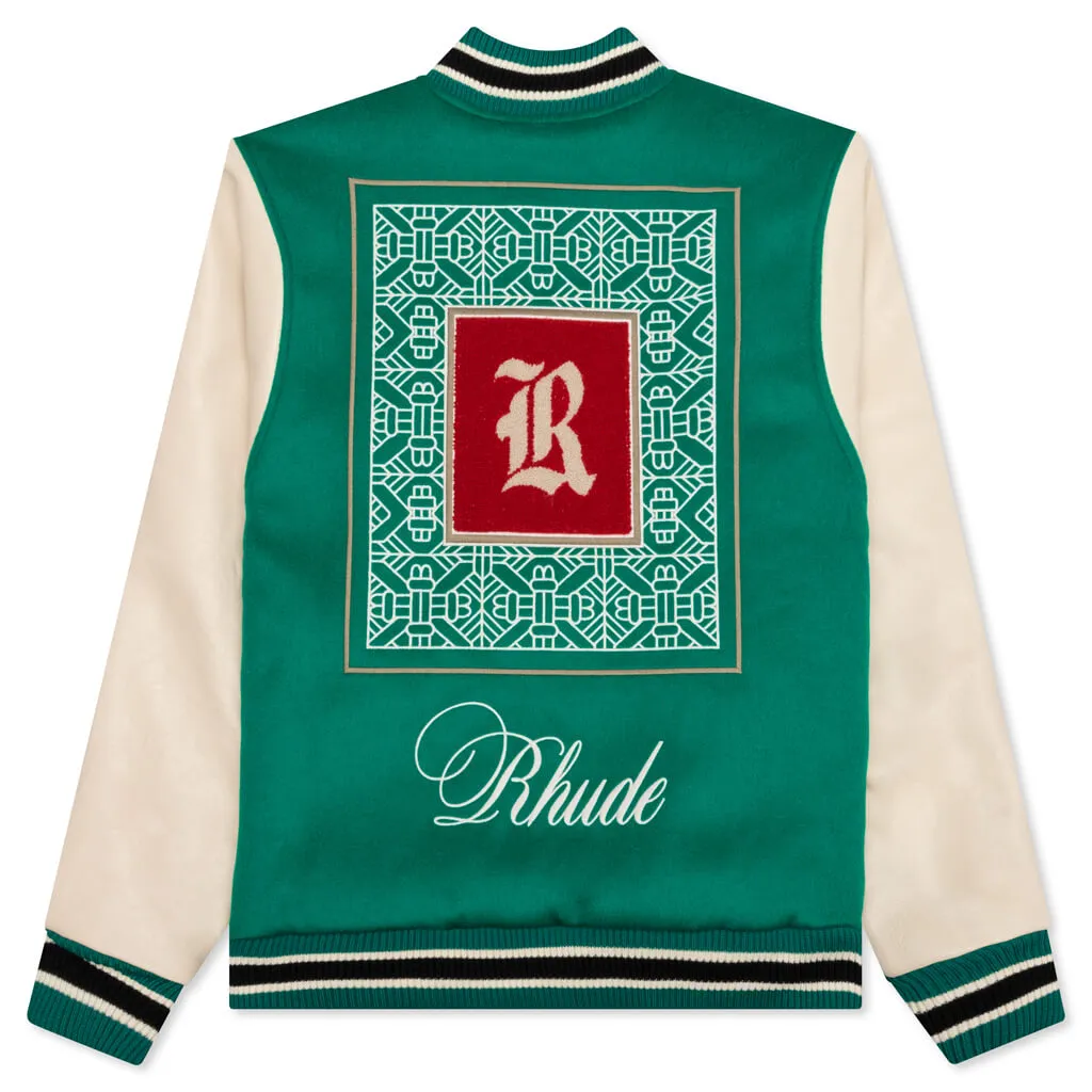 Tile Varsity Jacket - Menthol/Creme