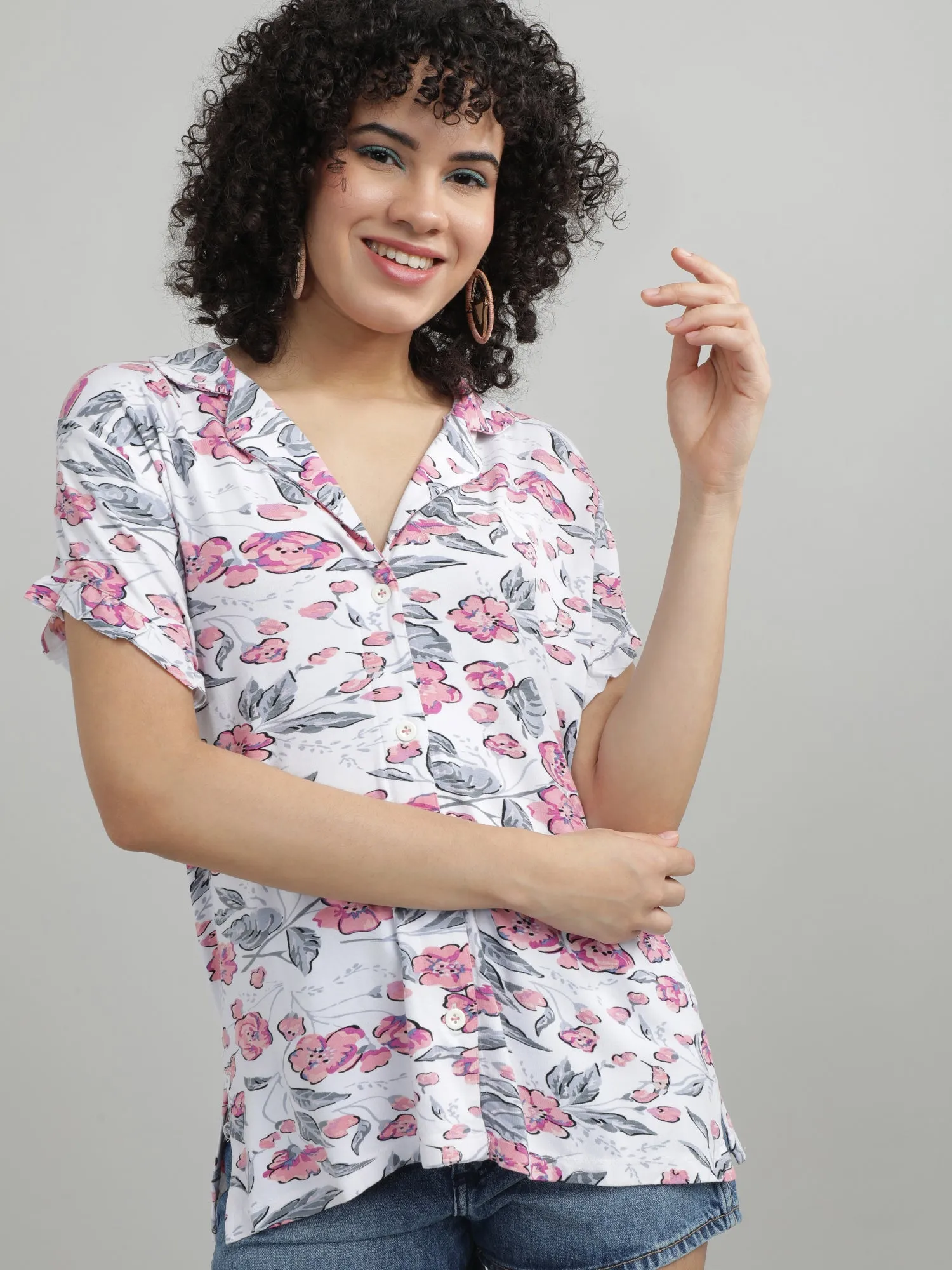 Women Floral Relaxed Fit Sleepwear