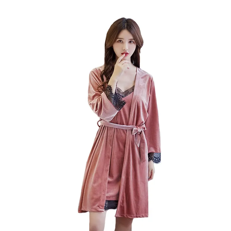 Women Sleepwear Home Wear Sexy Female Nighty Nightgown